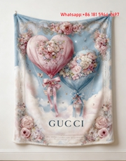 Gucci Heart Balloon Floral Throw blankets Gucci Pastel Hot Air Balloon Tapestry IMG_2822